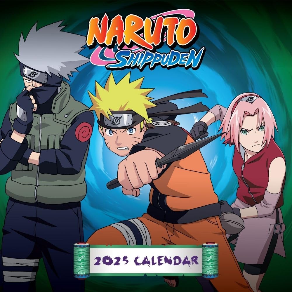 2025 Calendar Naruto Shippuden Month to View Square Calendar Official Product