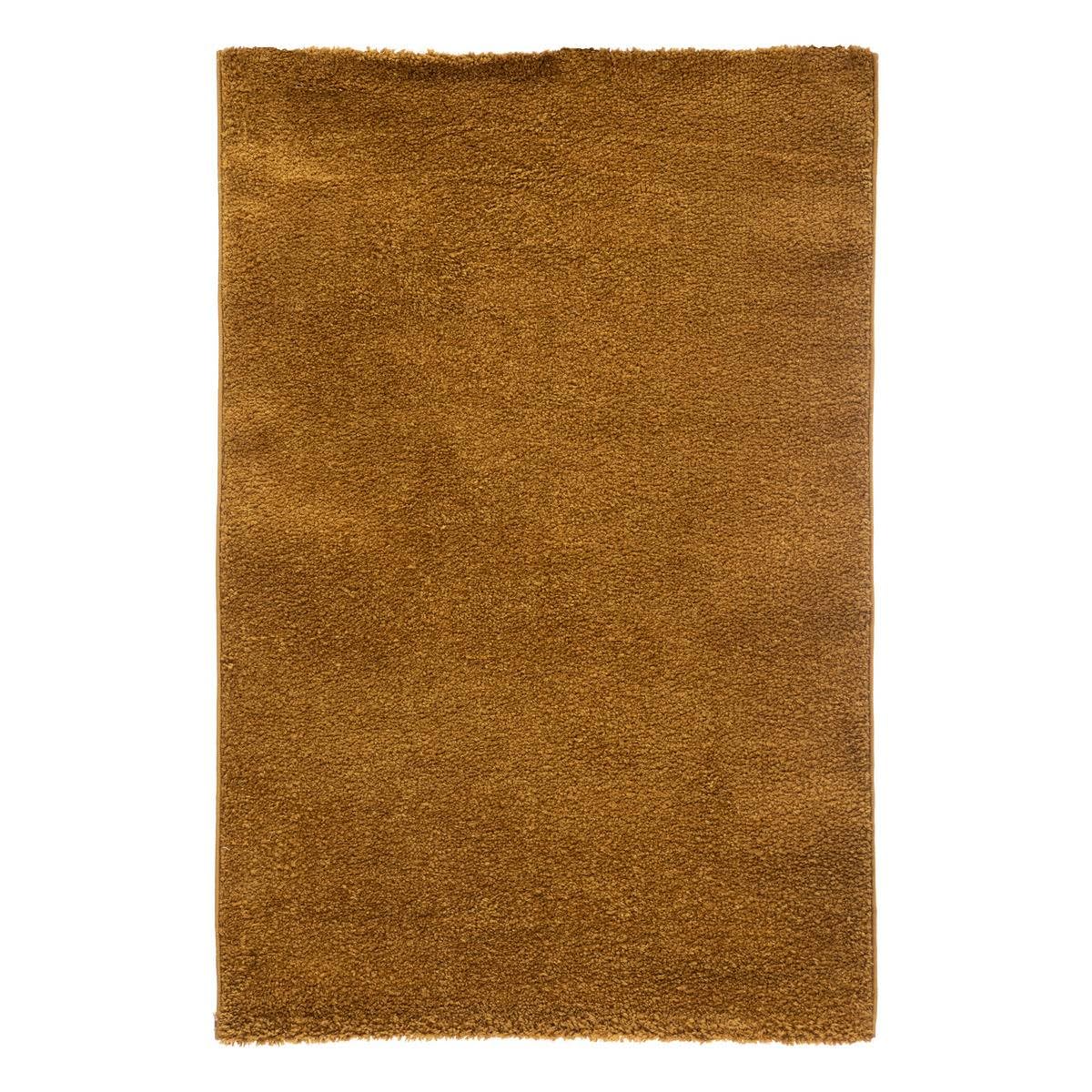 Tapis en jute 100x150cm jaune ocre rectangulaire pour salon et chambre