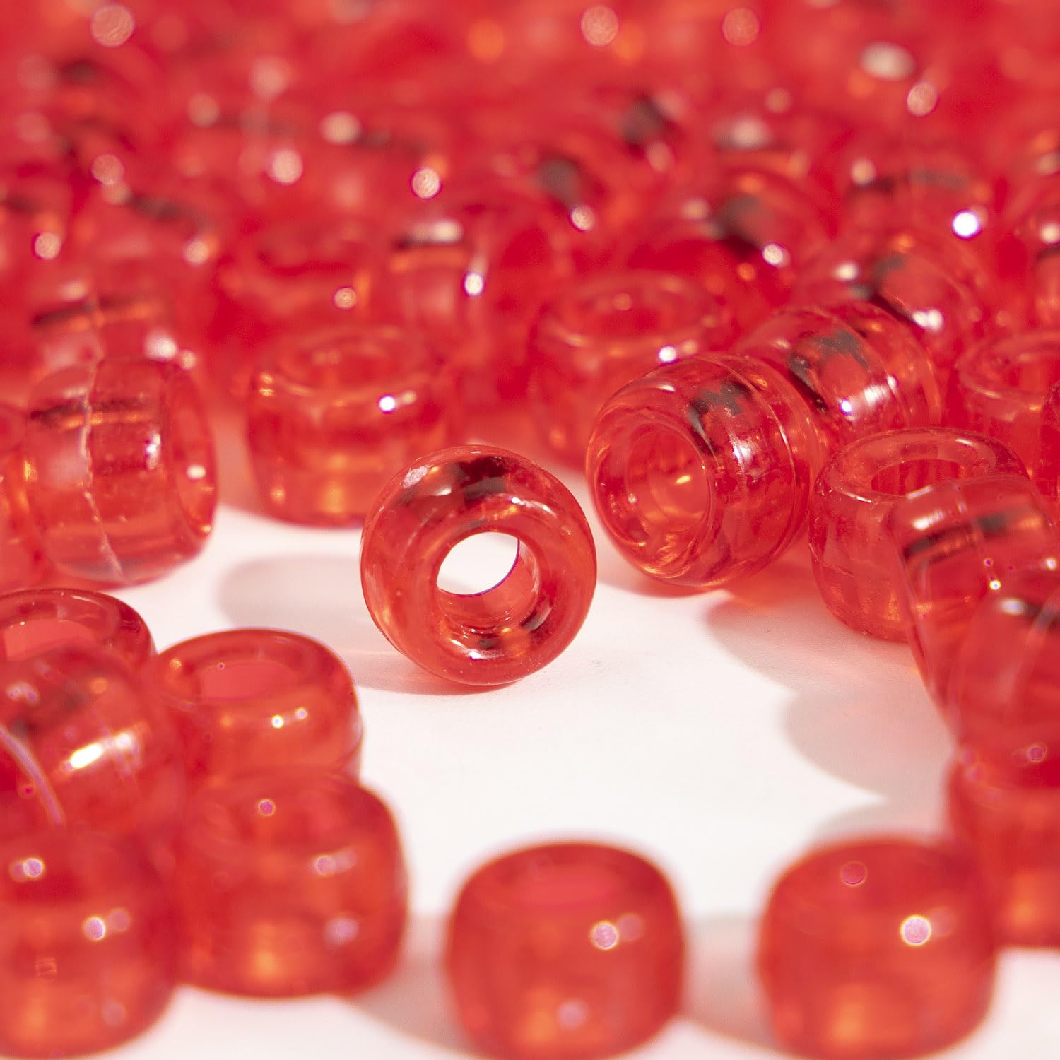 Gxueshan 1000 Pcs Acrylic DIY Pony Beads 6x9mm Bulk for Friendship Bracelet Necklace Jewelry Making Earring Hair Braiding Kandi Beads Kit - Image 3