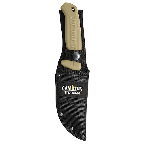 Miniatura 5 de Camillus Roto - Cuchillo de hoja fija de acero inoxidable 420 resistente a la corrosión de 9 pulgadas, para caza al aire libre, con funda protectora