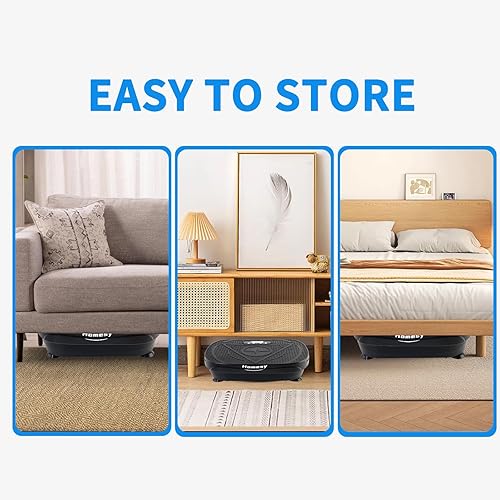 Miniatura 9 de Homesy Vibration Plate Exercise Machine, Vibrating Plate for Lymphatic Drainage, Full Body Shake Platform Board for Home Fitness and Fat Burning,