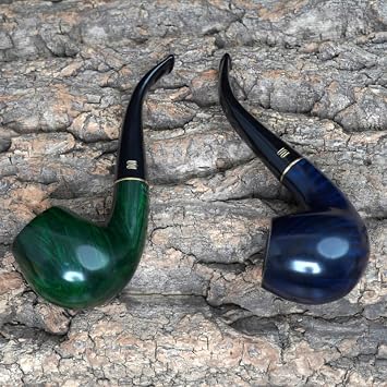MUXIANG Bent Apple Style Handmade Pipe with 9mm Filters