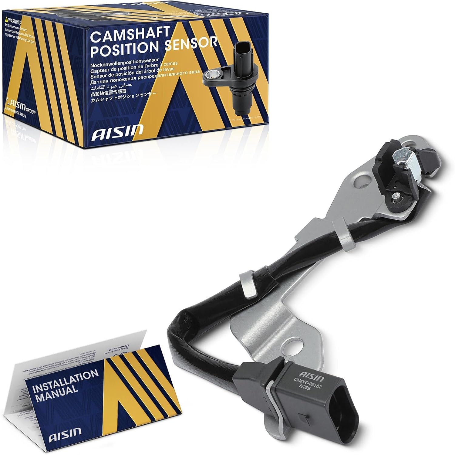 AISIN AFTERMARKET CMSVG-00182 Camshaft Position Sensor - Compatible with Volkswagen Jetta 1999-2005 2011-2015, Golf 1998-2006, Beetle 1998-2005, Golf City 2010, Cabrio 1998-2001 - 2.0L