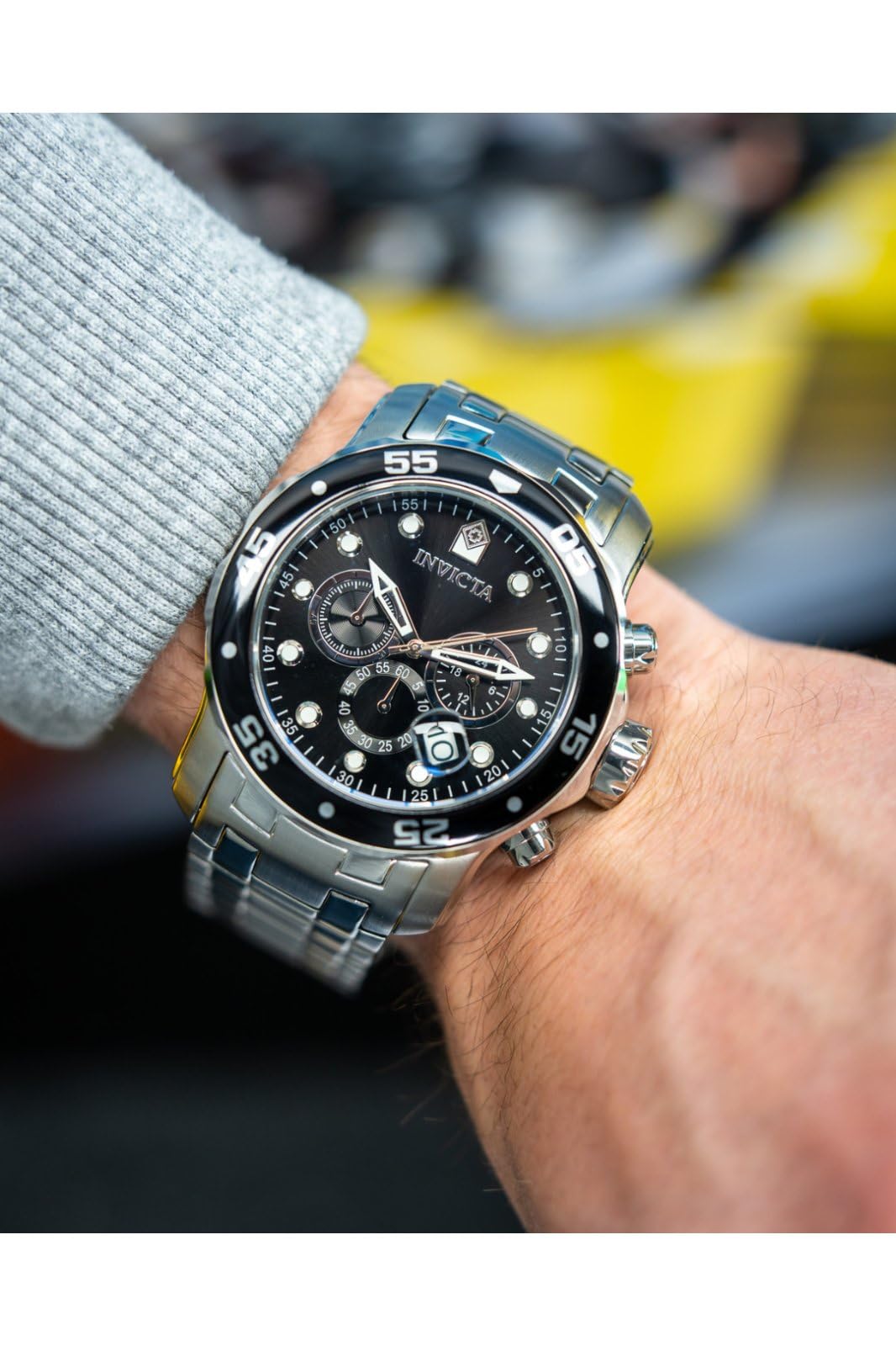 Invicta Pro Diver SCUBA Reloj de cuarzo para hombre de acero inoxidable, 48 mm