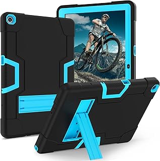 for Walmart ONN 10.1 Inch Tablet Case Gen 2 2020 (Model 100011886) Only, Shockproof Kids Friendly Heavy Duty Hybrid Rugged Case with Built-in Kickstand for ONN 10.1 Tablet, Black+Blue