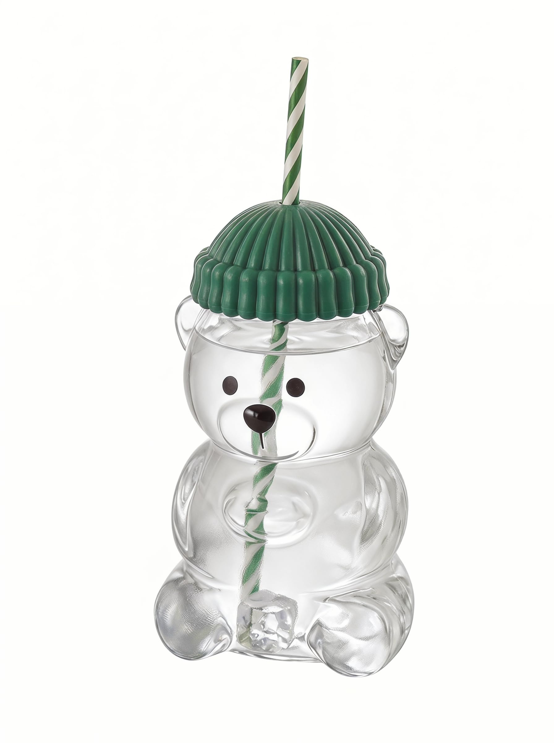Gobelet ours en verre réutilisable pour smoothie et matcha au bureau