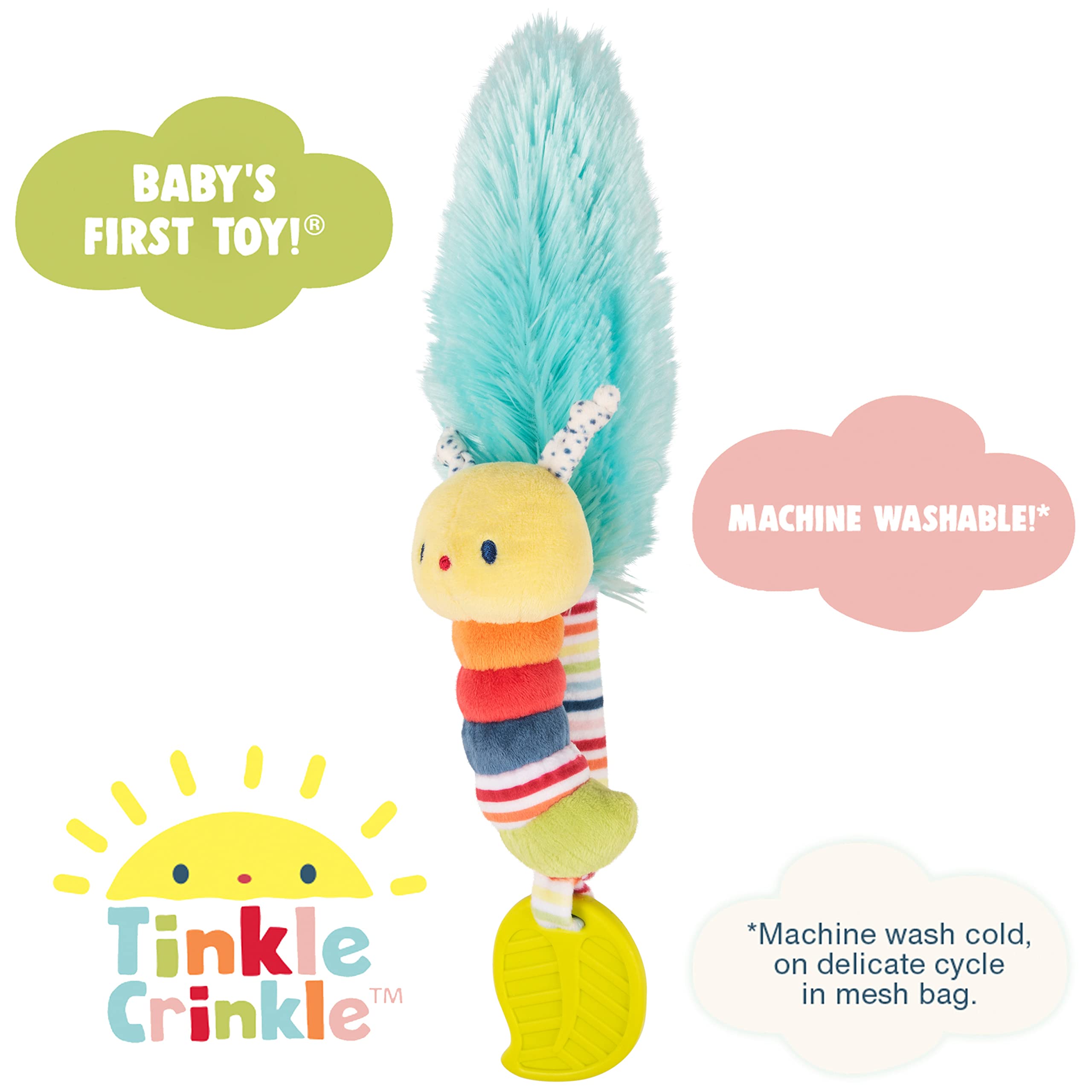 GUND Baby Tinkle Kolekcja 'The Play Together' zabawka gąsienica wypchane zwierzę, sensoryczny plusz, 30 cm
