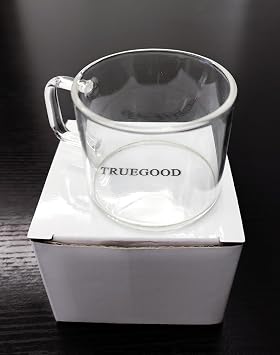 1 PACK Premium Glass Mugs, Transparent Tea Cup for Hot/Cold Beverages, Clear