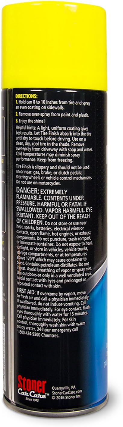 Stoner Car Care 91094-6PK 12-Ounce More Shine Tire Finish Non-Greasy Spray Enhances and Restores Your Tires Natural Color, Pack of 6 : Automotive