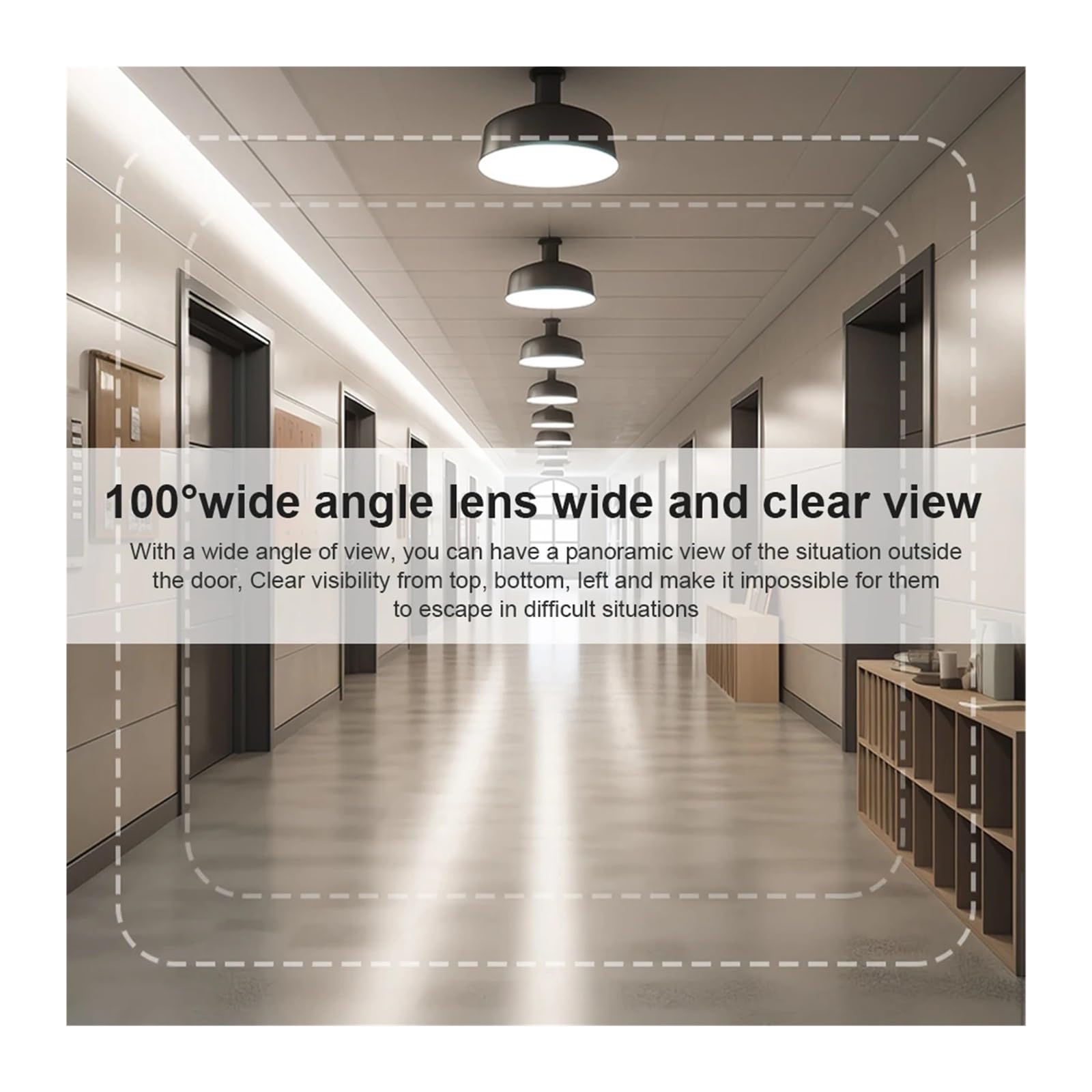 1080P Smart Tuya 2.4G WiFi Mini kamera ochrony Radar mikrofalowy wykrywanie ludzi cyfrowy wizjer drzwi bezprzewodowy dzwonek do drzwi dla domu (Size : Door Camera 64G)