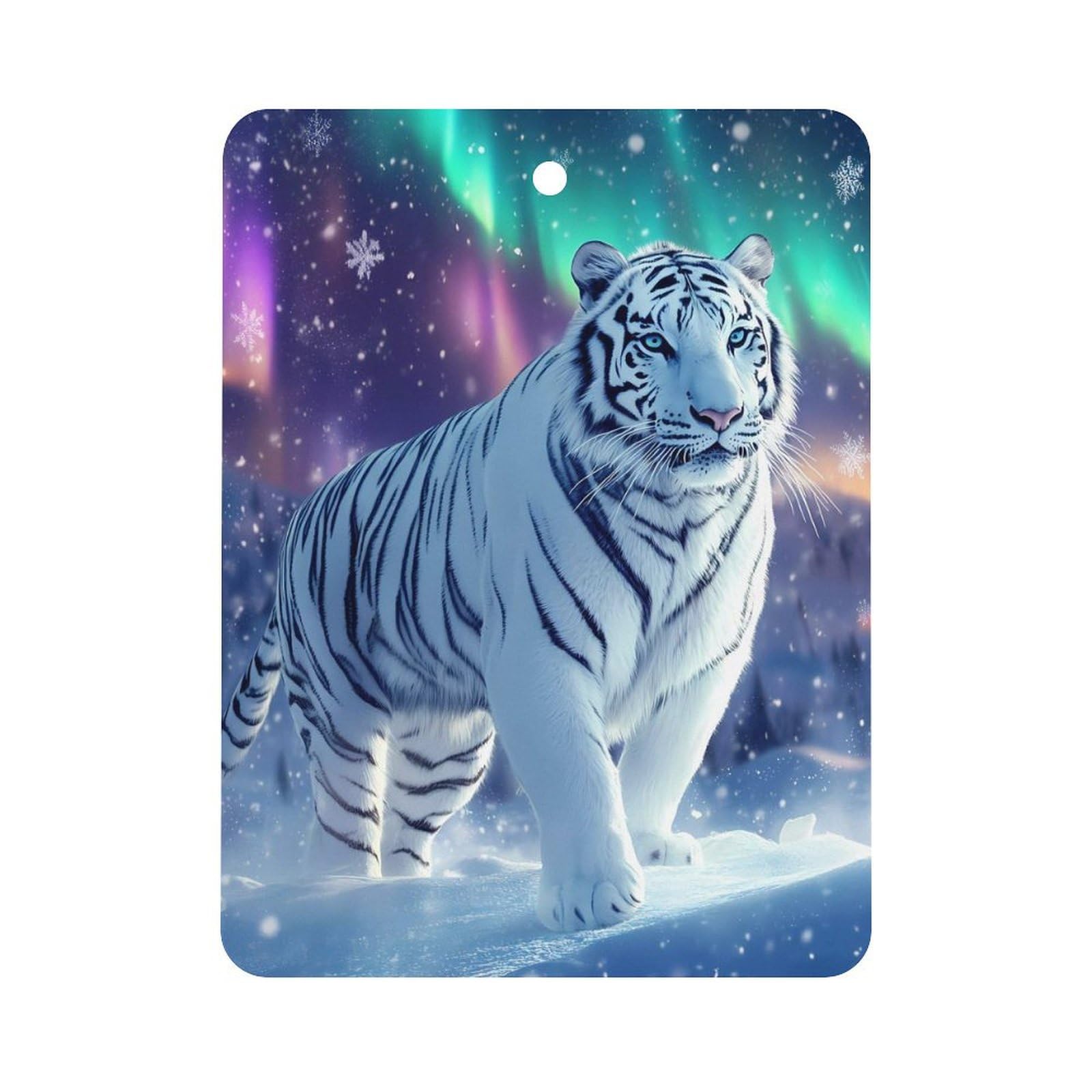 White Tiger Northern Lights Car Air Freshener Hanging Aromatherapy Tablets for Car Accessories Square