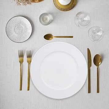White Plastic Charger Plates Set of 12