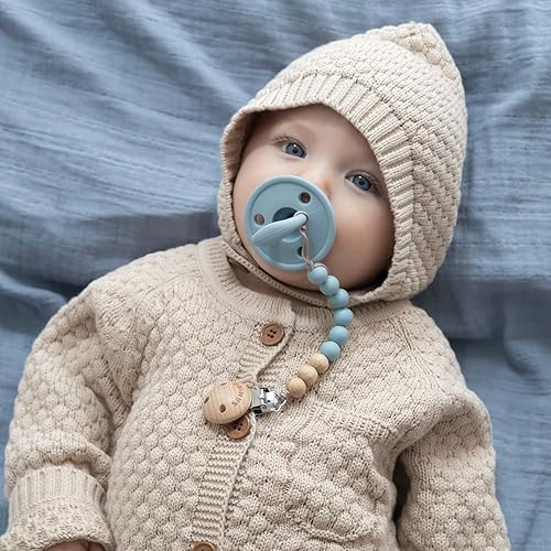 Miniatura 4 de SAMiGO Clips para chupetes para bebés y niñas, sujetadores de silicona Paci Binky Clips - Paquete de 2