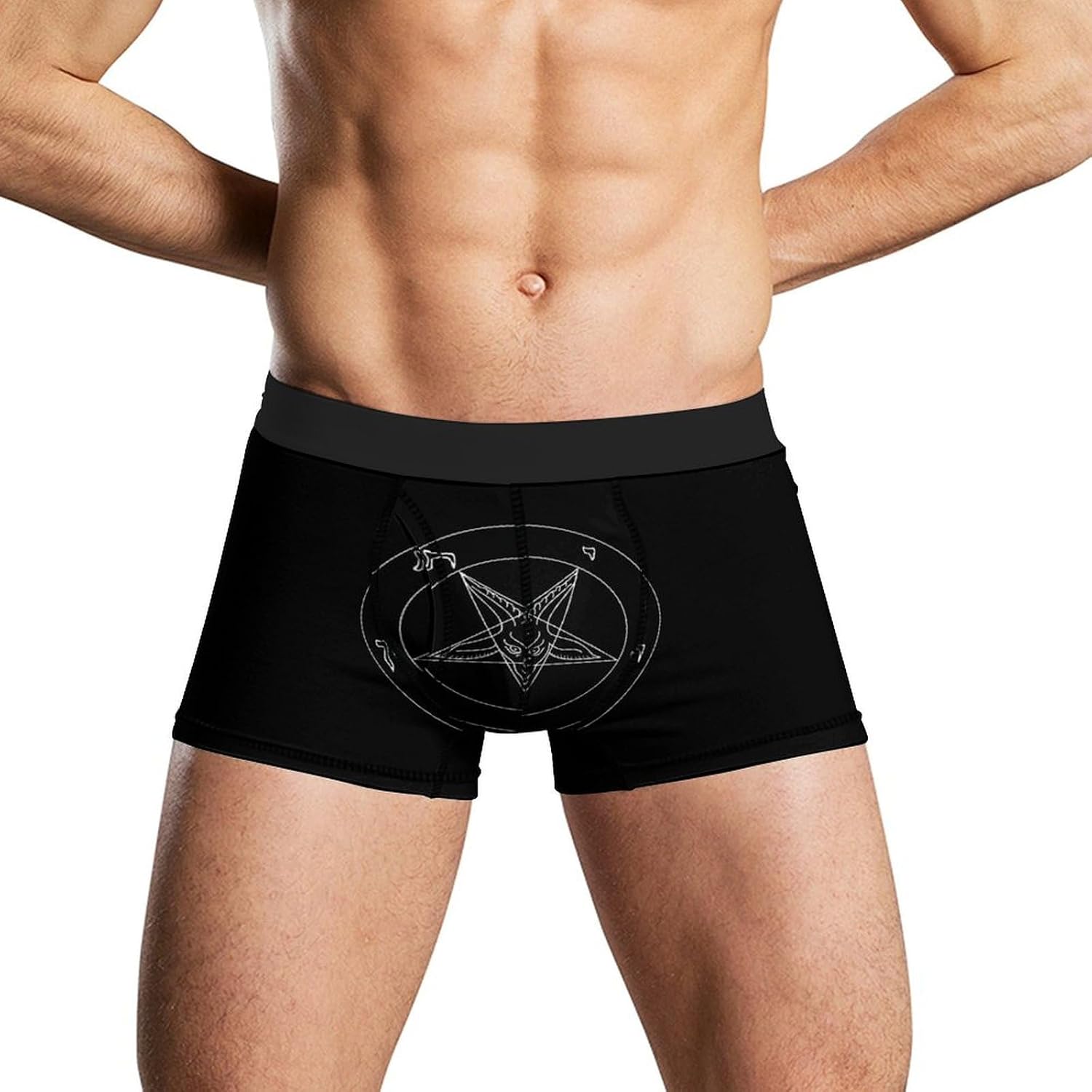 Sigil of Baphomet Novelty Men's Trunks Soft Breathable Underwear Patterned Stretch Briefs