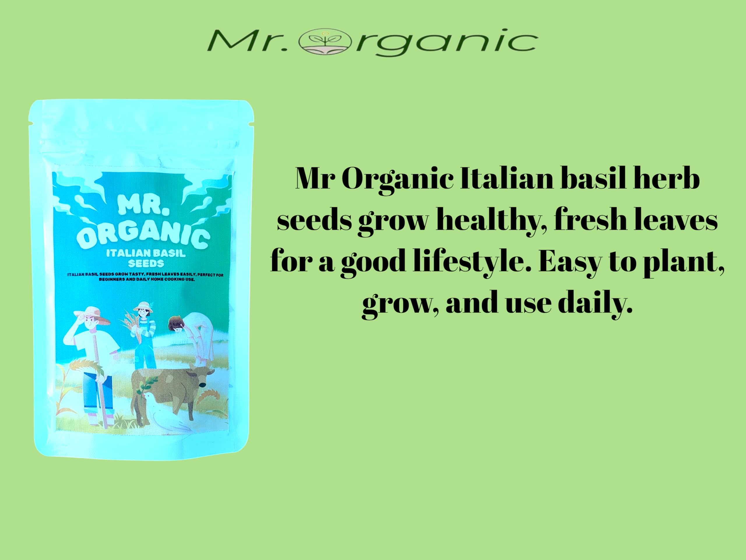 Italian Basil Seeds - Grow Fresh Herbs at Home -3