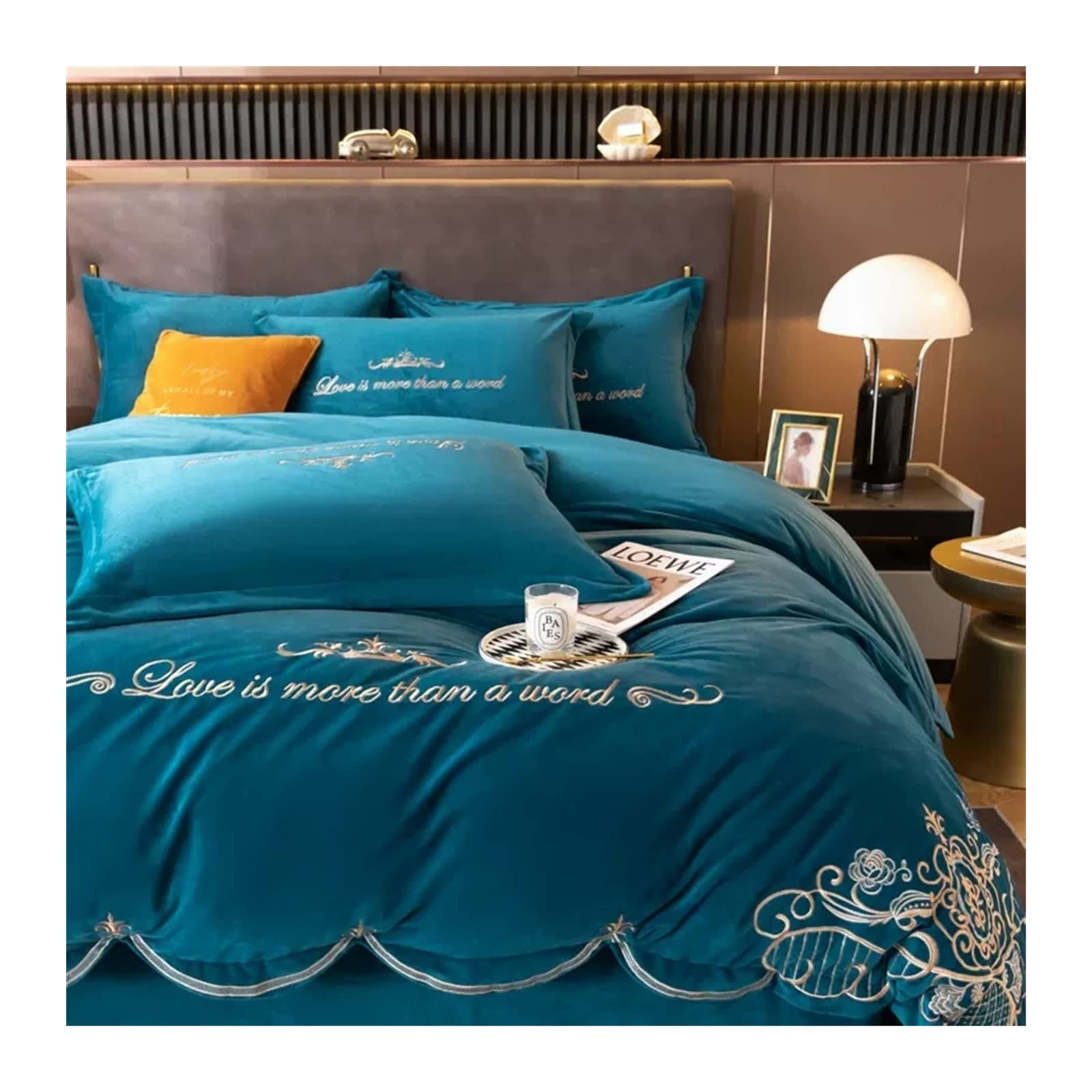 Linge de lit velours de lait isolant 4 pièces haute densité pour hiver