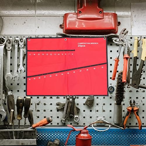 Miniatura 3 de DOITOOL 2 piezas de bolsa de herramientas para rollo 25 ranuras bolsa colgante de 25 ranuras organizador de herramientas de reparación de