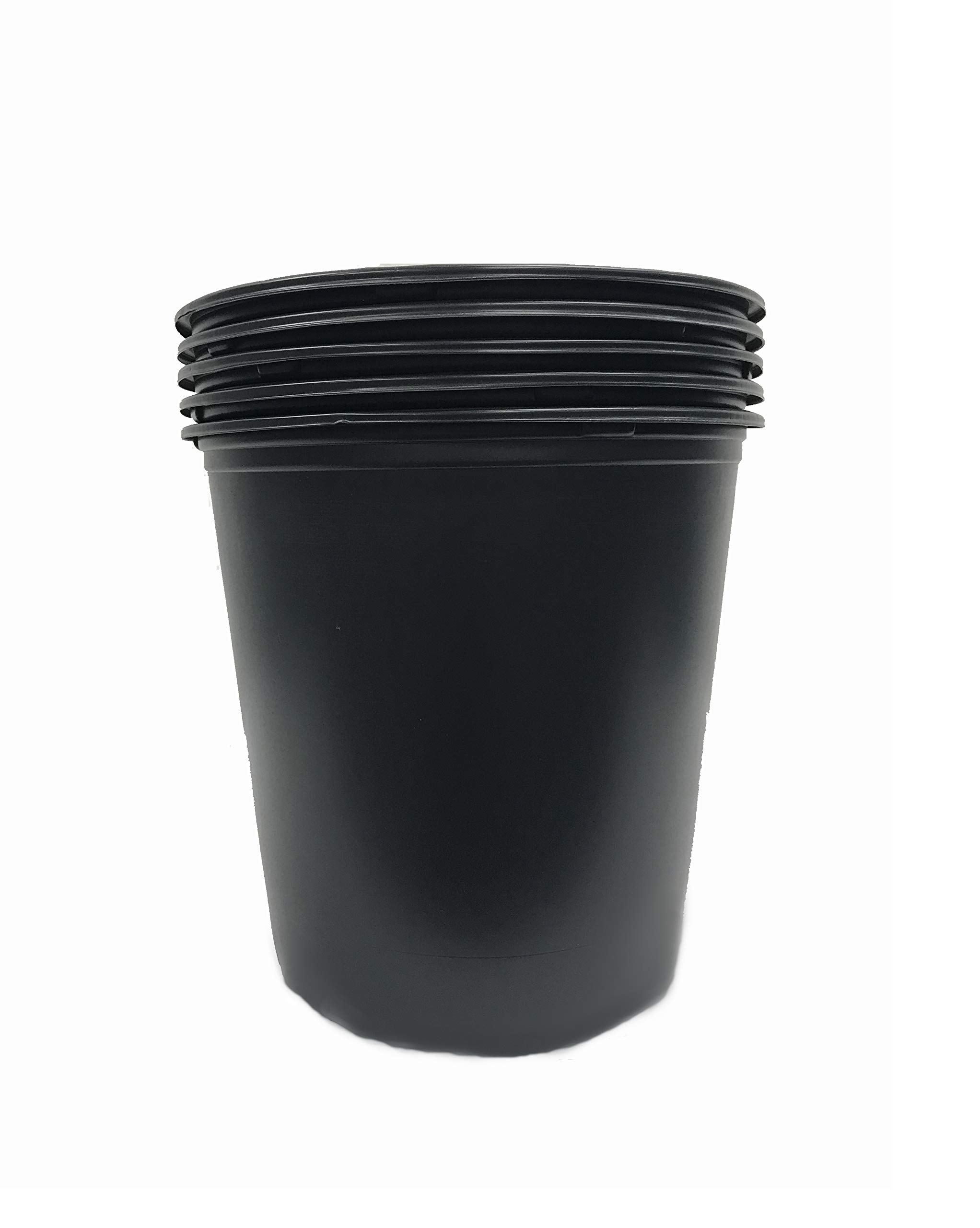Buy Viagrow VHPP5005 VHPP Nursery Pots, 5 Pack, 5 Gallon, (4.02 gal / 15.19 Liters), Black