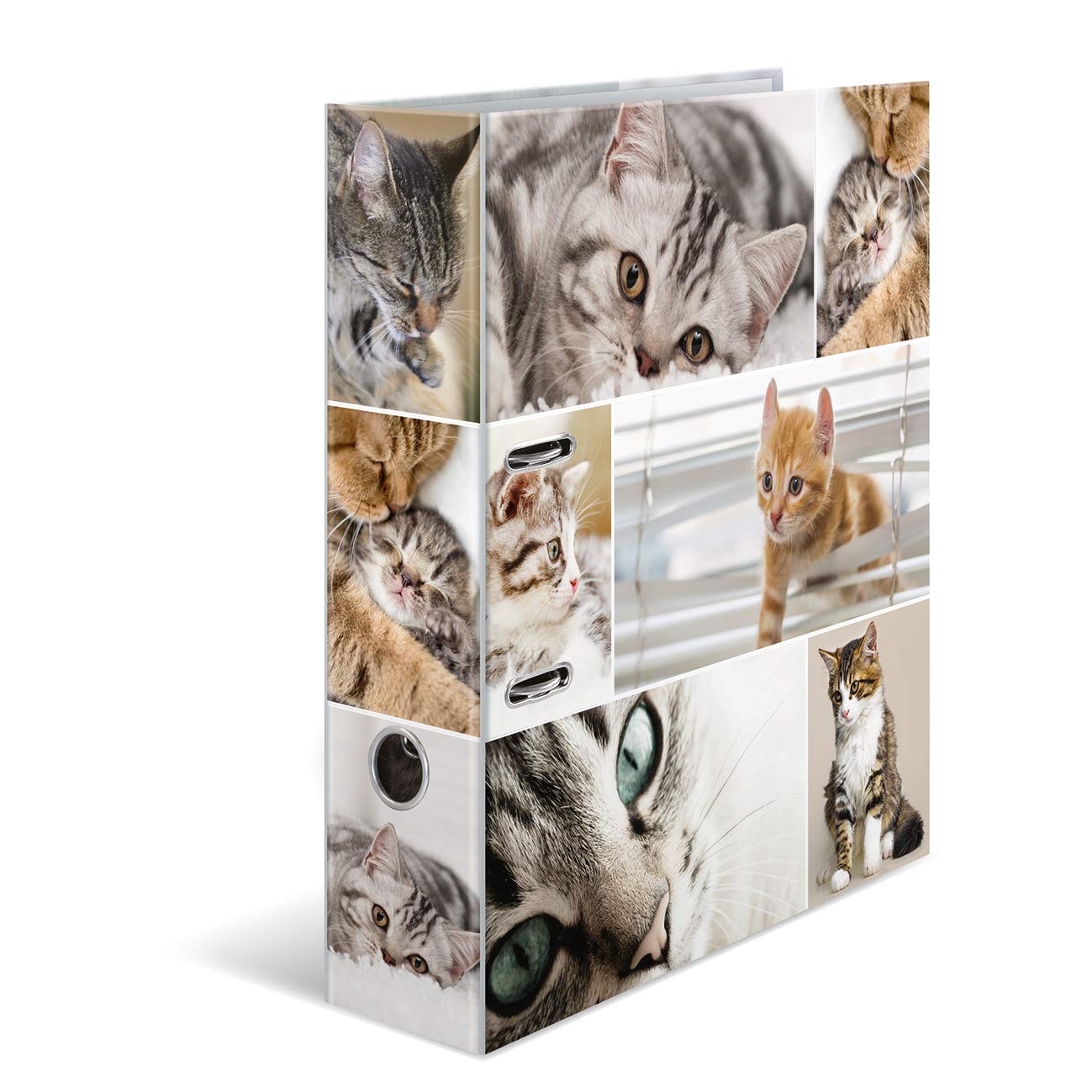 Herma Set di raccoglitori ad anelli per bambini, formato A4, 10 pezzi, larghezza 7 cm, con motivo animali, colorato, con stampa interna, per ragazzi e ragazze