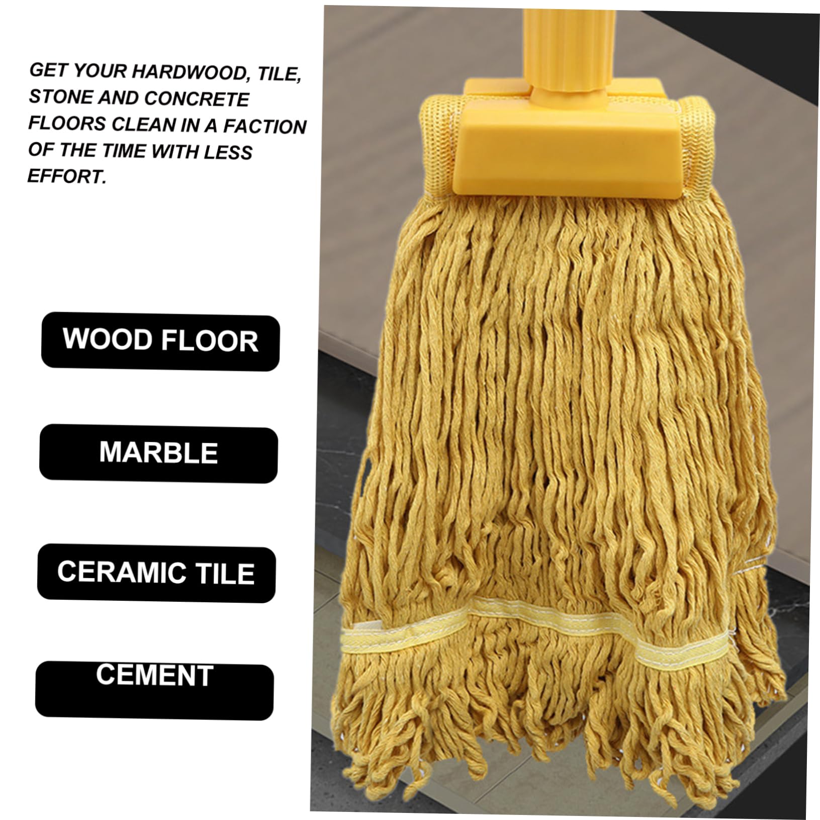 Recambio de Fregona de Algodón Lavable Secado Rápido 2 Piezas para Limpieza del Hogar Accesorios para Mopas de Limpieza