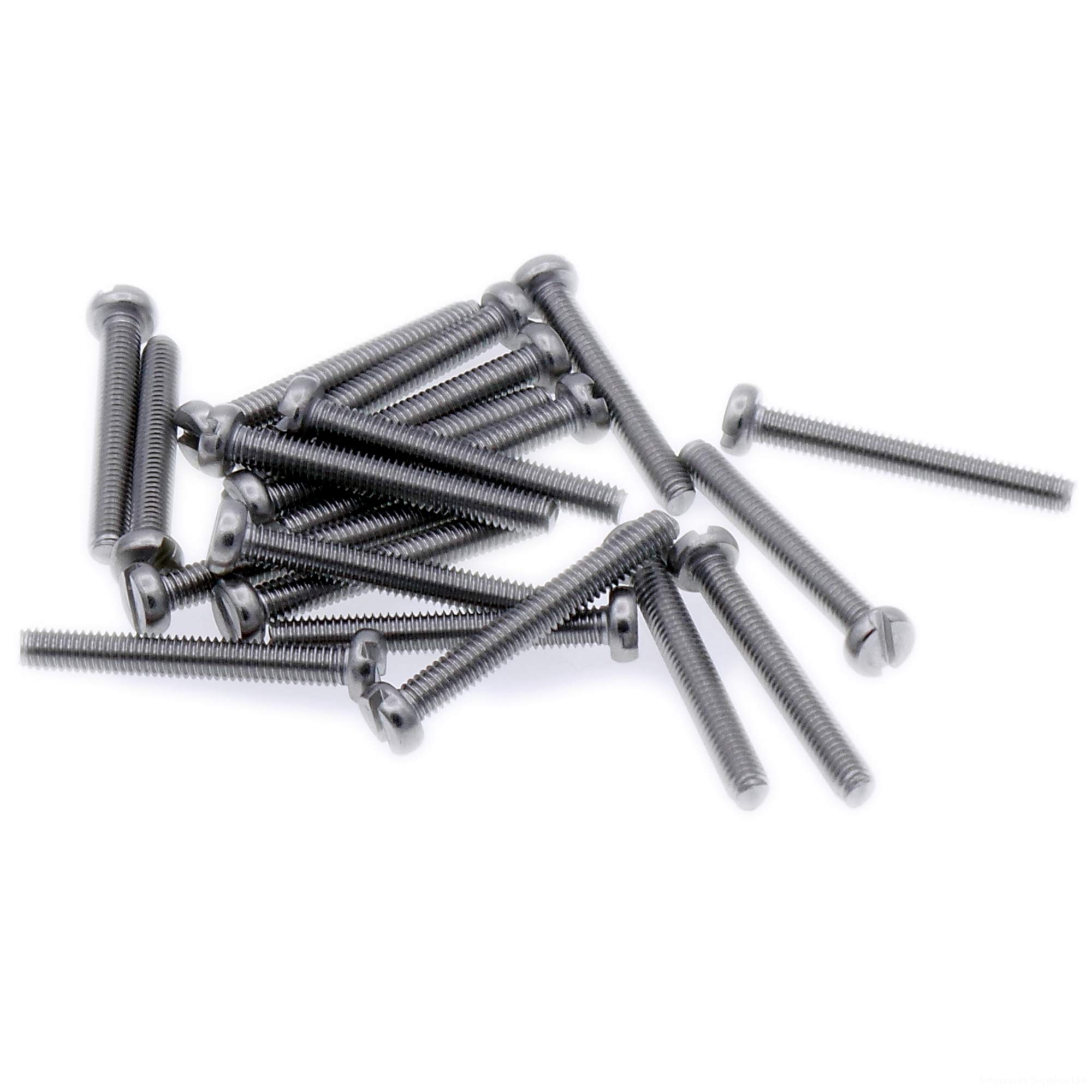 M4 (4mm x 30mm) Slot Cheese Machine Screw (Bolt) - Stainless Steel (A2) (Pack of 20)