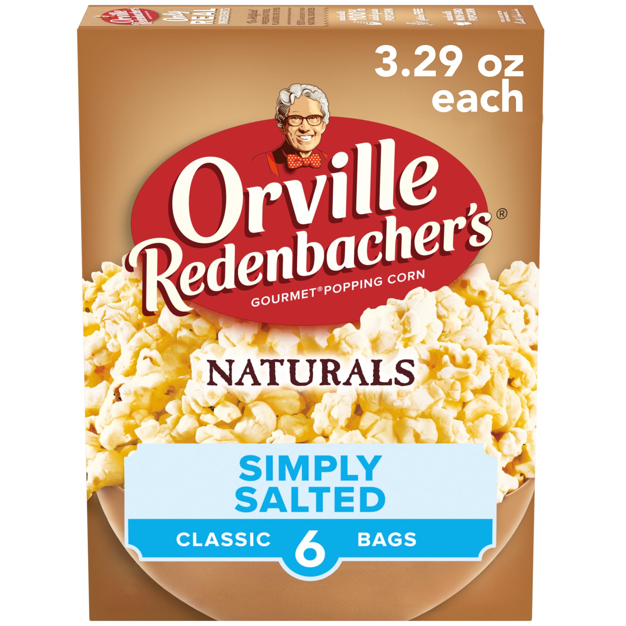 Popcorn Micro-ondes Orville Redenbacher Naturals Simply Salted (6 sacs/560g)