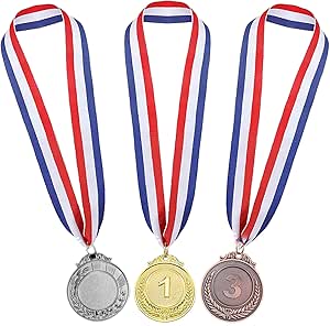 2 Médailles Ressemblant à Des Pièces Olympiques – Design Or/argenté, 40 Mm, Lot De 2