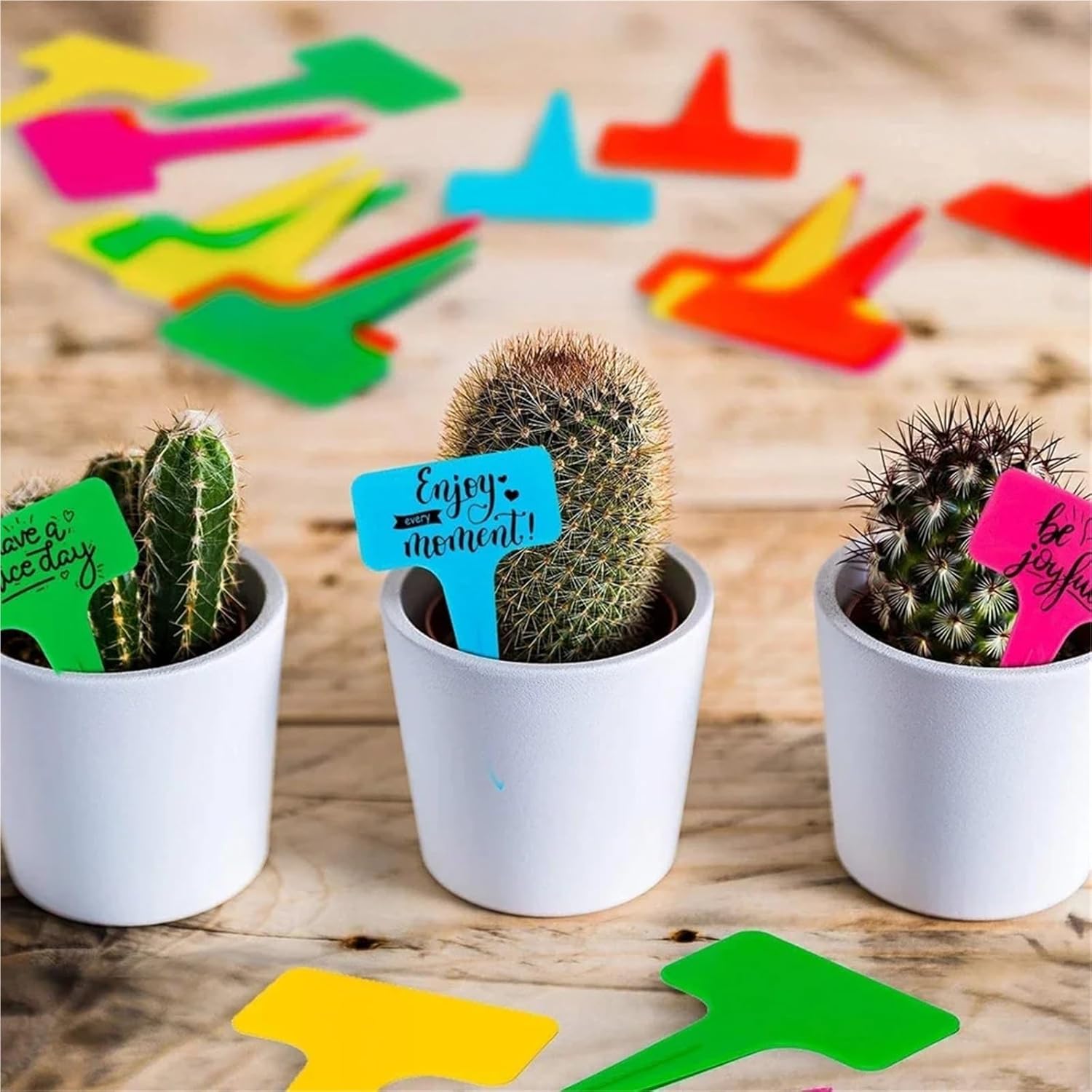 10CM Plant Labels T-Shape Plastic Waterproof Nursery Garden for Plants Markers Tools for Seedling(400pcs)