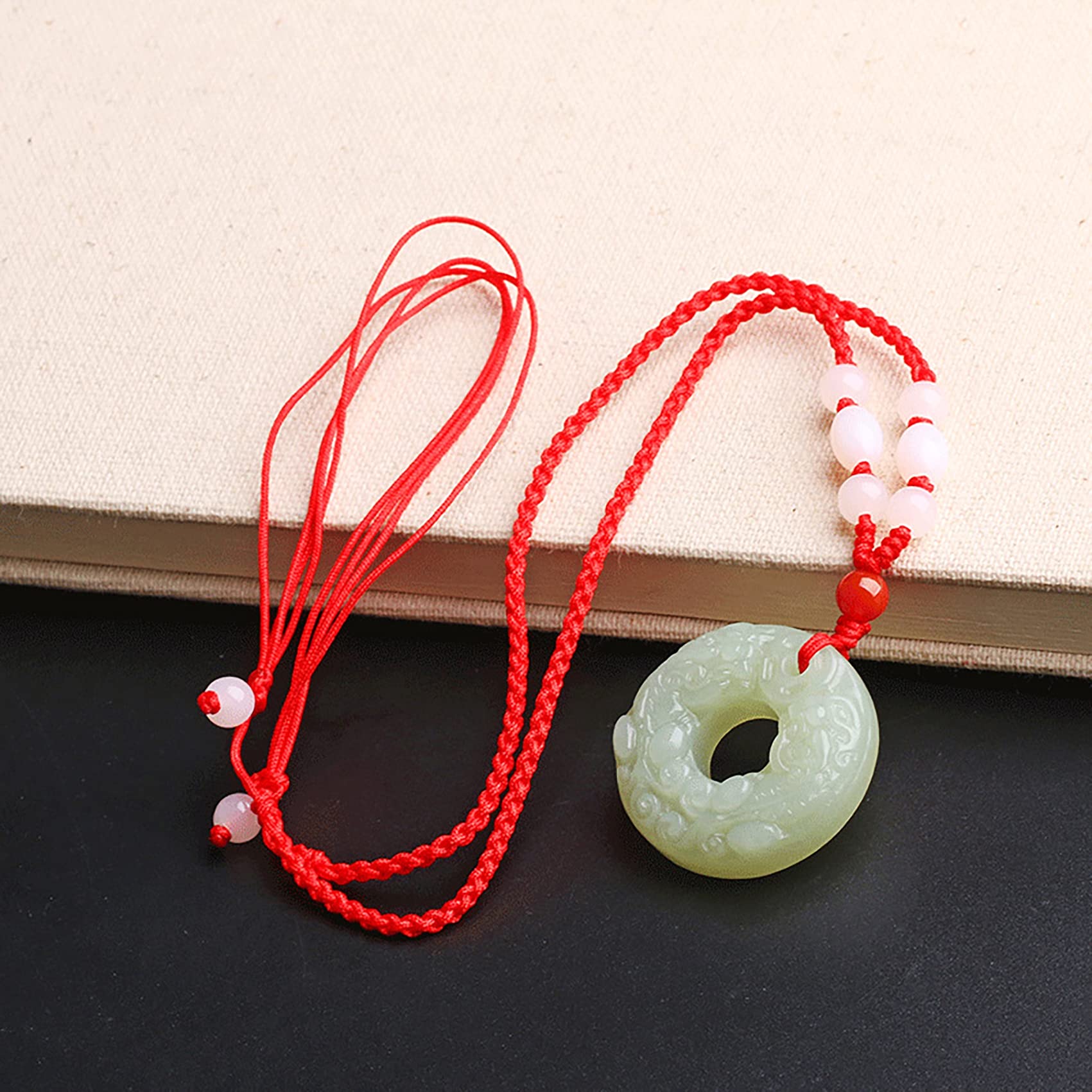 Collier de cristal en jadéite véritable de grade A certifié
