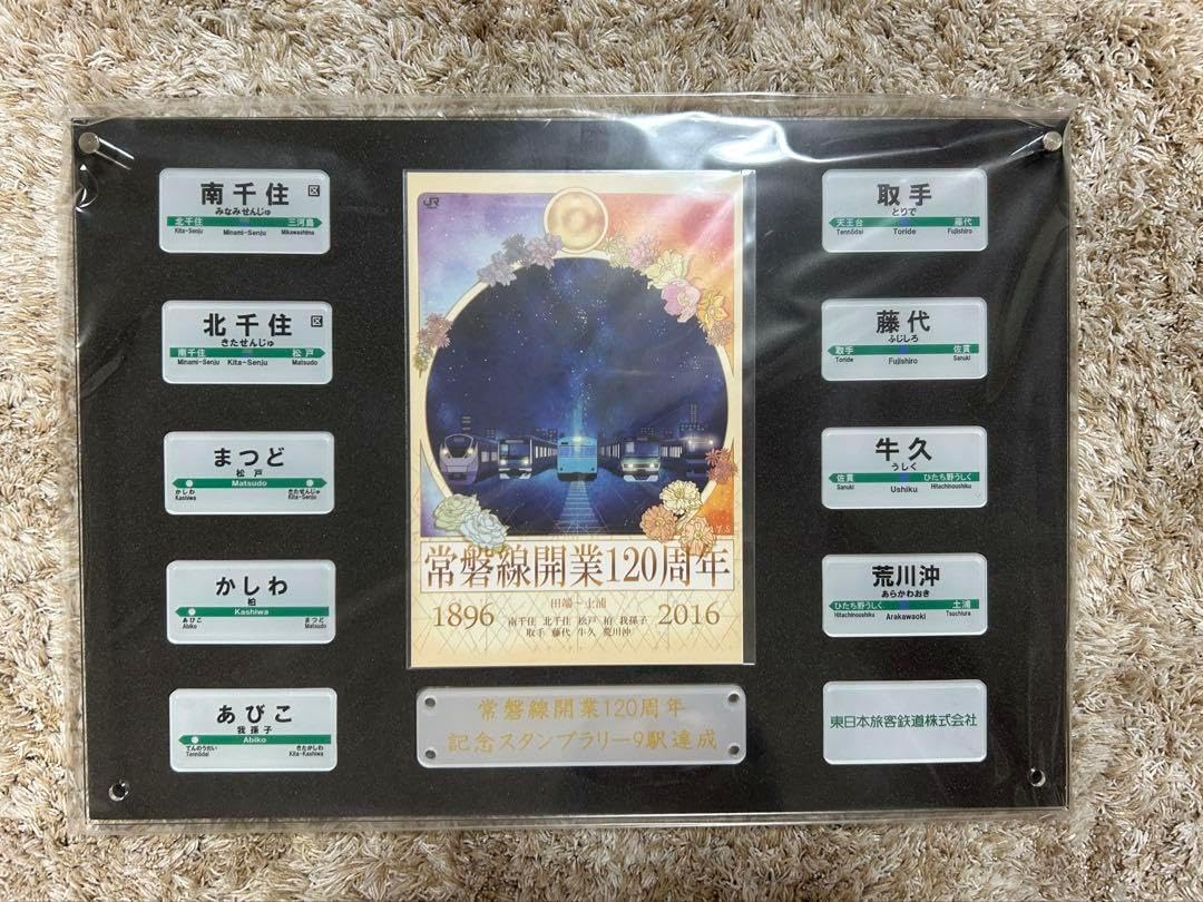 常磐線開業120周年記念プレート 常磐線開業120周年記念プレート 常磐線開業120周年記念プレート JR東日本