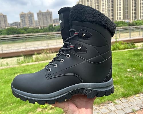 Miniatura 2 de DAVESHOES Botas de nieve impermeables unisex para mujeres y hombres, botas de nieve antideslizantes, botas de invierno para mujeres y hombres, botas