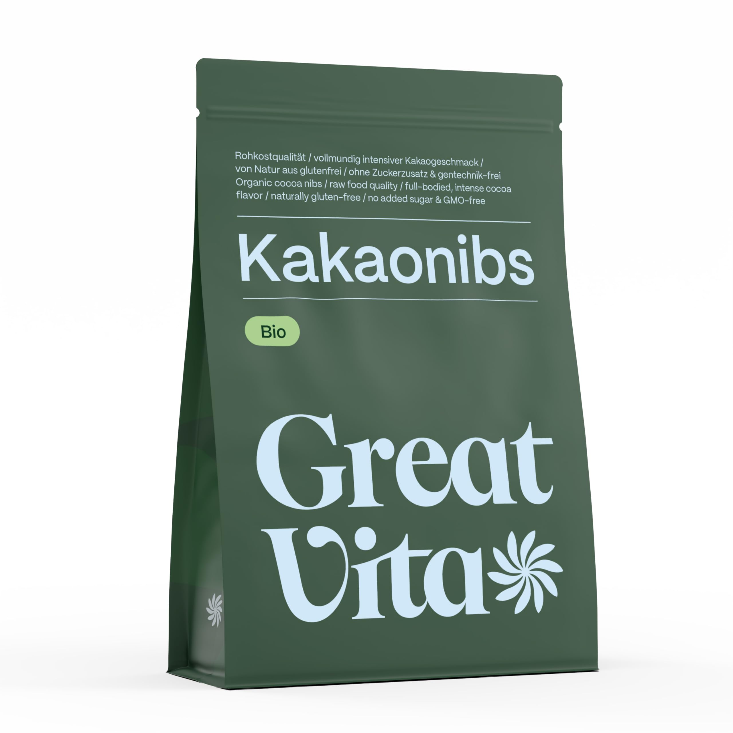 GreatVita Bio Kakaonibs 2.4 kg | Rohkost Kakao Nibs ideal als Topping, Naturprodukt ohne Zusätze aus Peru