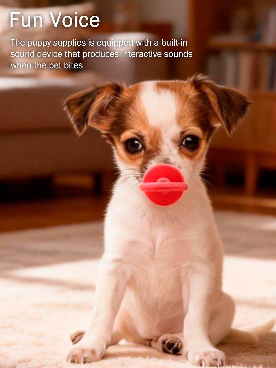 2PCS Dog Pacifier, 8 * 5cm/3.1 * 2in Puppy Pacifier, Red and Green Dog Binky, Suitable for Alleviating The Need for Teeth Grinding in Pets