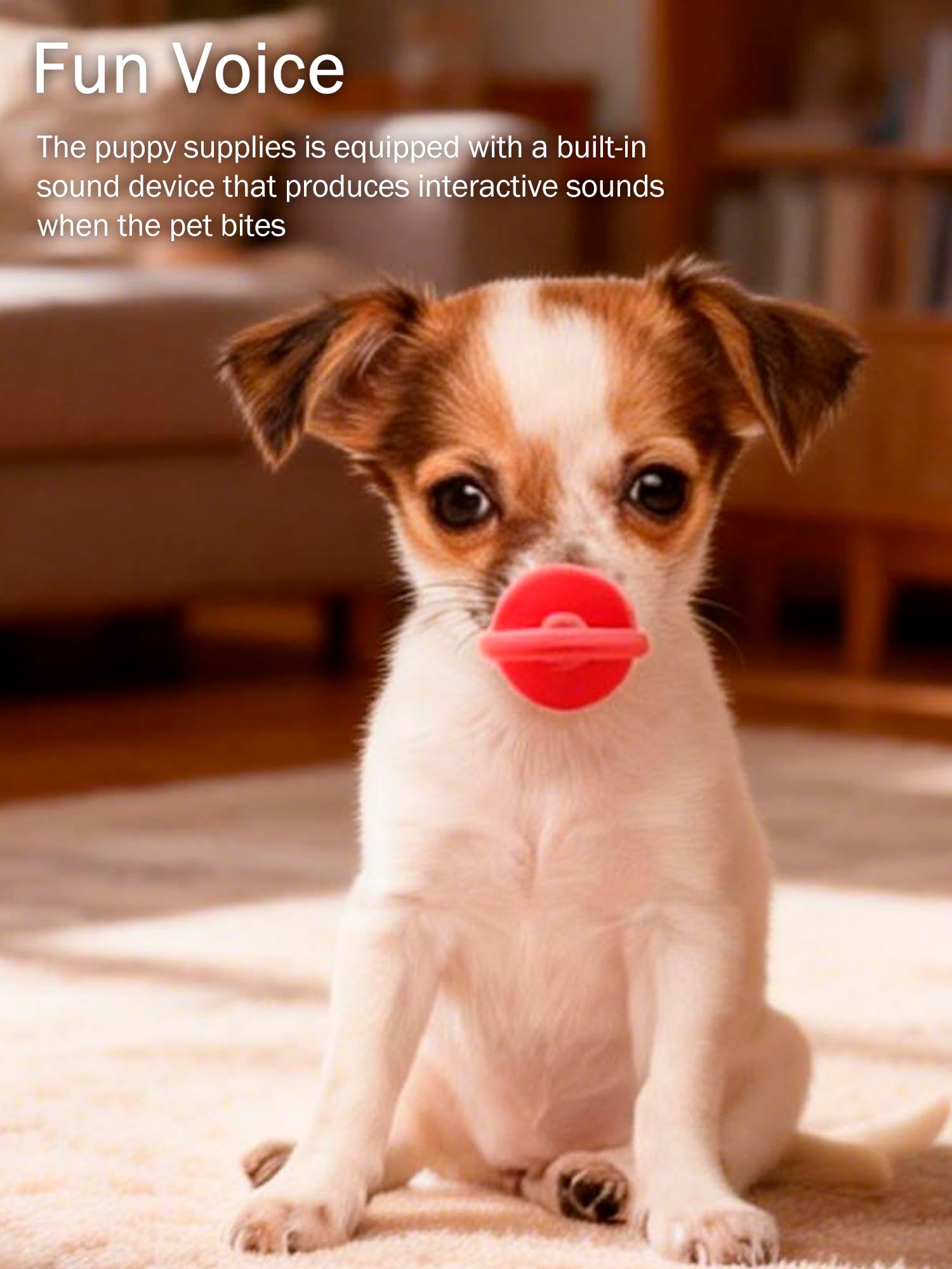 2 ciucci per cani, 7,9 x 5,1 x 5,1 cm, per cani rossi e verdi, adatti per alleviare la necessità di digrignare i denti negli animali domestici