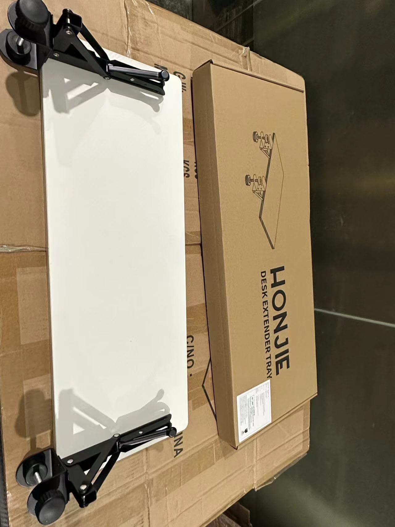 LTLWSH Bureau Extender Tray, Ergonomie Computer Elleboog Arm Steun, Opvouwbaar Toetsenbord Extender Voor Bureau, Tabel Mount Arm Polsrust Plank,zwart,75x25cm/29.5x9.8in