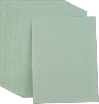 35 Sheets Sage Green Cardstock 92LB Construction Paper 8.5 x 11 Inch