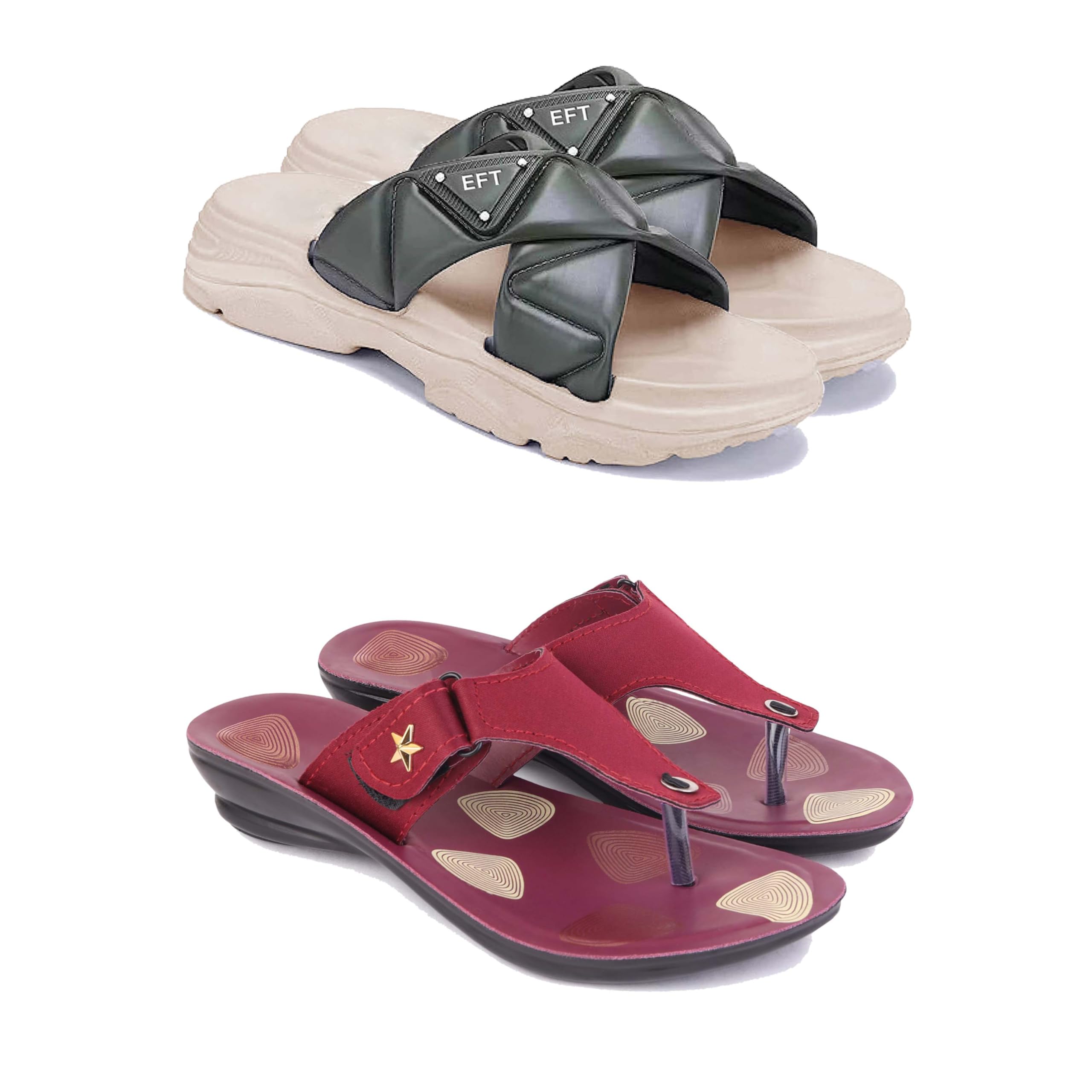 Women's Sandals | Lightweight Wear| Stylish & Easy to Wear For Women'S GP-SAN-(2-COMBO)-1891-1974-picture-24