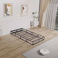 Vista 7 de Tyndall Box Spring - Base de colchón individual de metal de 7 pulgadas, base de colchón resistente de 3000 libras con cubierta de tela, fácil