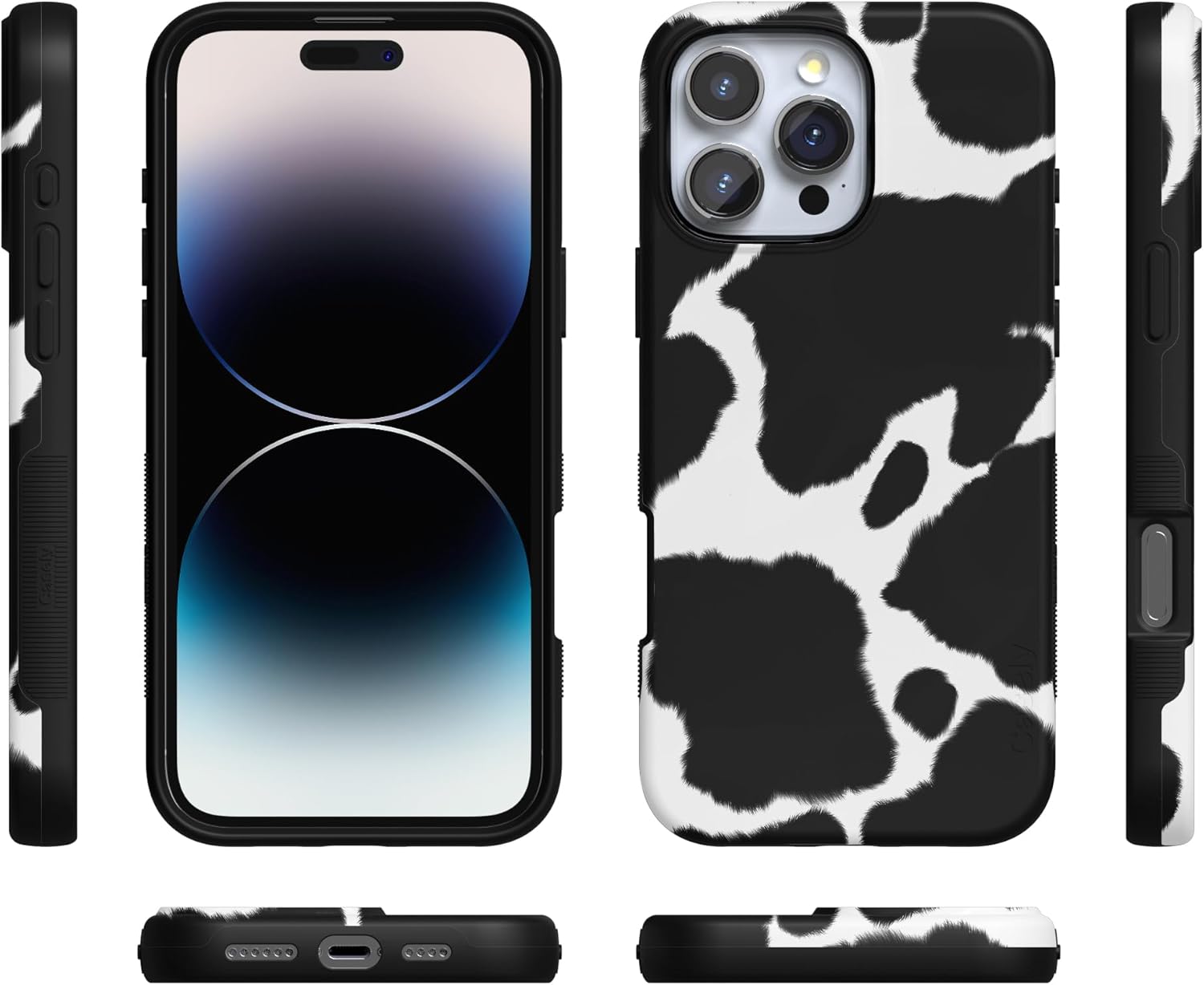 Casely iPhone 16 Pro Max Case | Current Mood | Cow Print | Bold Protective Design | Compatible with MagSafe - Image 8