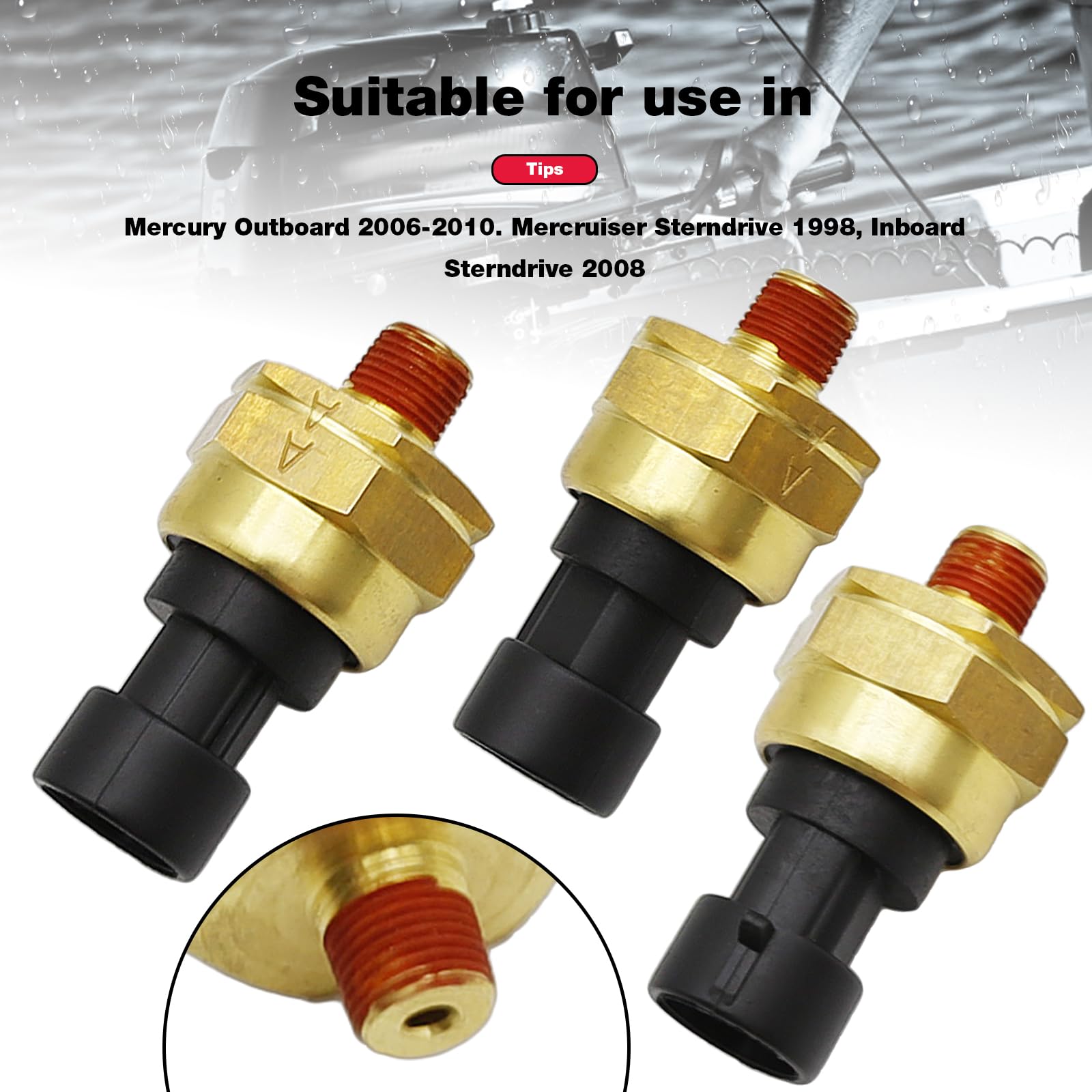 8M6000623 Sensore di pressione dell'acqua MM2733760 Sostituzione per Mercury Fuoribordo Mercruiser Sterndrive entrobordo