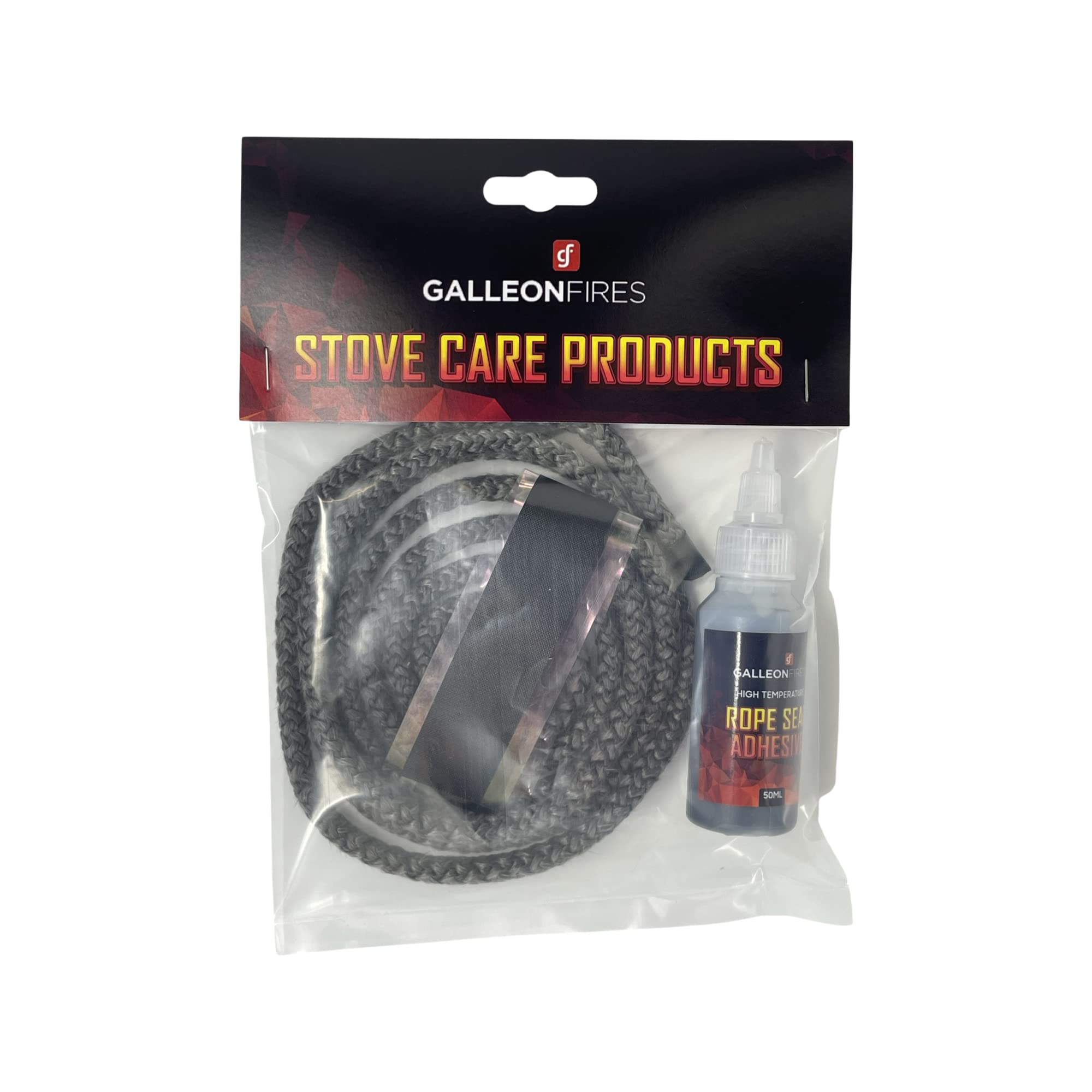 8mm Replacement Black Stove Rope Kit for Stove Door Seal with Glue& Tape - Heat Resistant - Various Sizes and varius softnes
