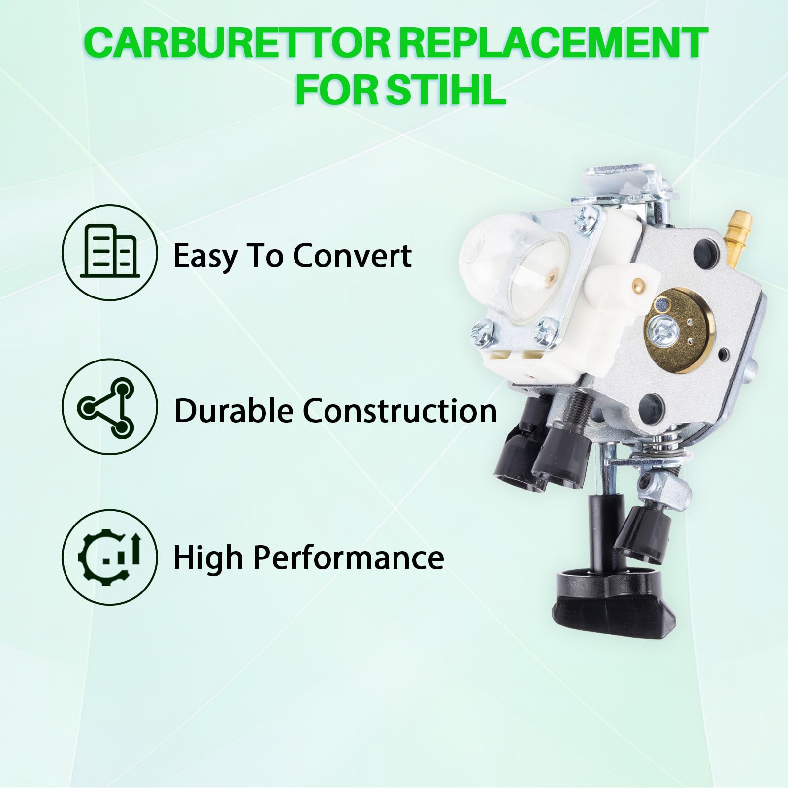 Carburatore con silenziatore e parascintille per Stihl BG86, BG86C, SH86, SH86C, BG86CE, BG86Z, ricambio per Zama C1M-S261B, C1M-S261C; per 4241 120 0616, 4241 120 0607, 4241 120 0 600