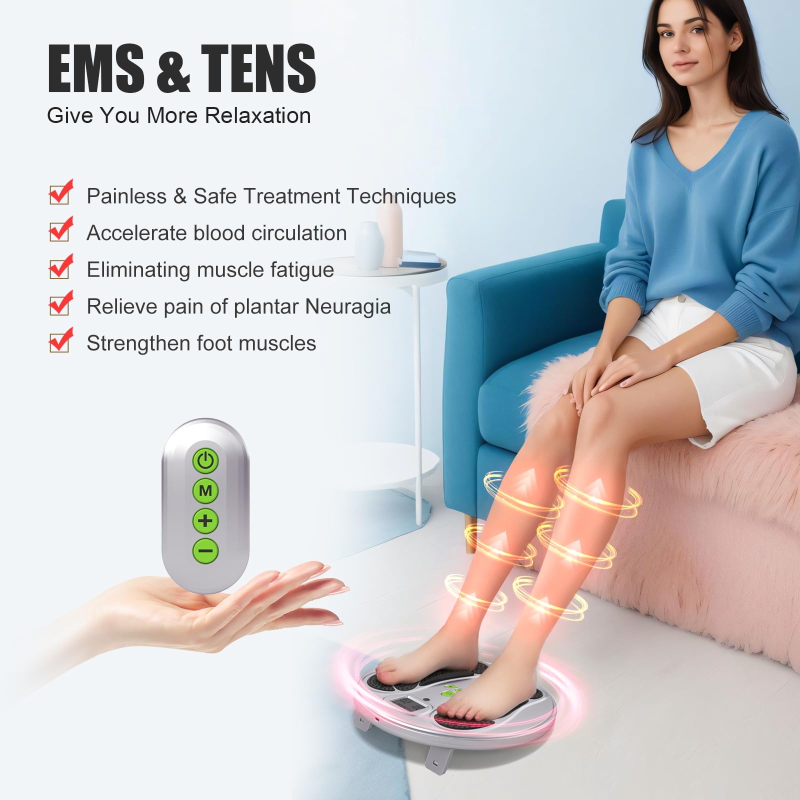 EMS FOOT MASSAGER フットマッサージャー Amazon.com: FDA Cleared - EMS Foot Massager for Neuropathy & Pain