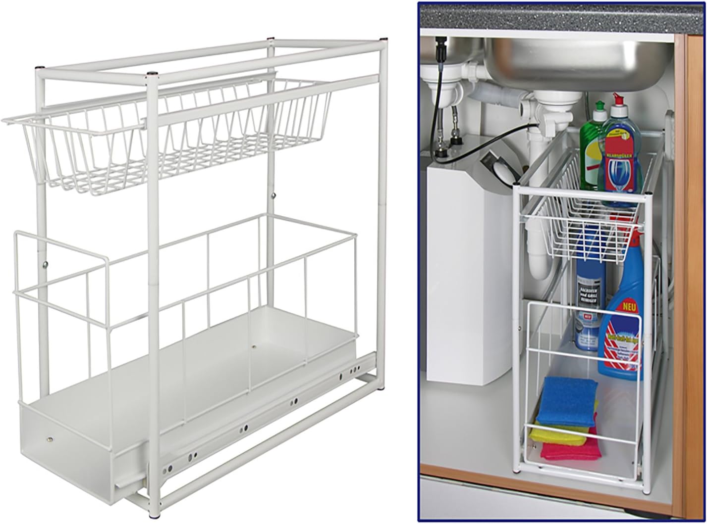 Built-in Sink Cupboard Drawer Kitchen Drawer Pull-Out Cupboard Telescopic Drawer
