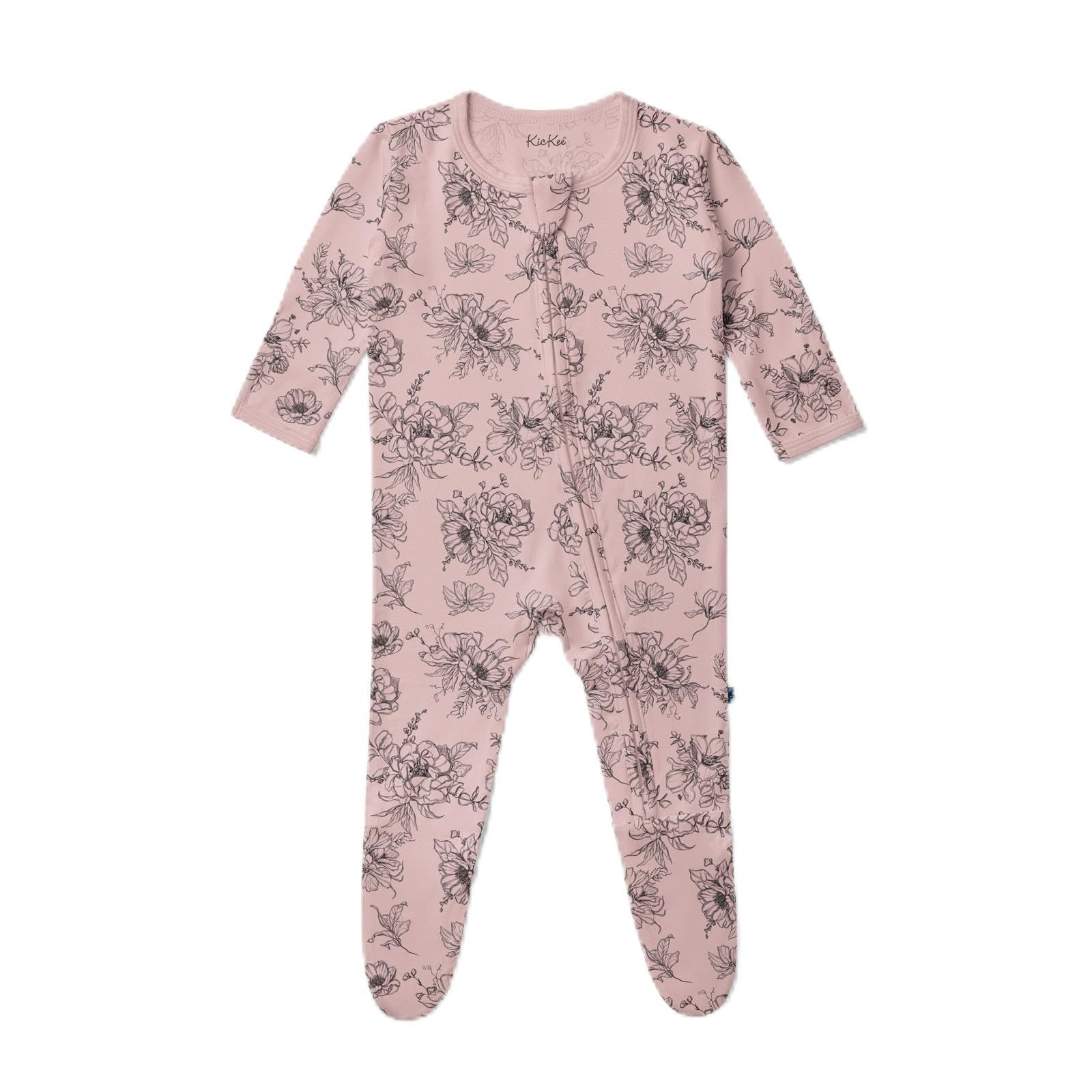 KicKee Baby &amp; Toddler Zipper Footie – Ultra-Soft Viscose from Bamboo Pajamas with Flip Paws &amp; Grips