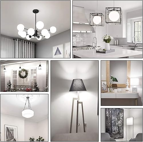 Miniatura 5 de Paquete de 5 bombillas LED E26, bombilla LED de candelabro de 16 W, equivalente a 150 W, 1900 lm, base estándar E26, bombillas LED decorativas no