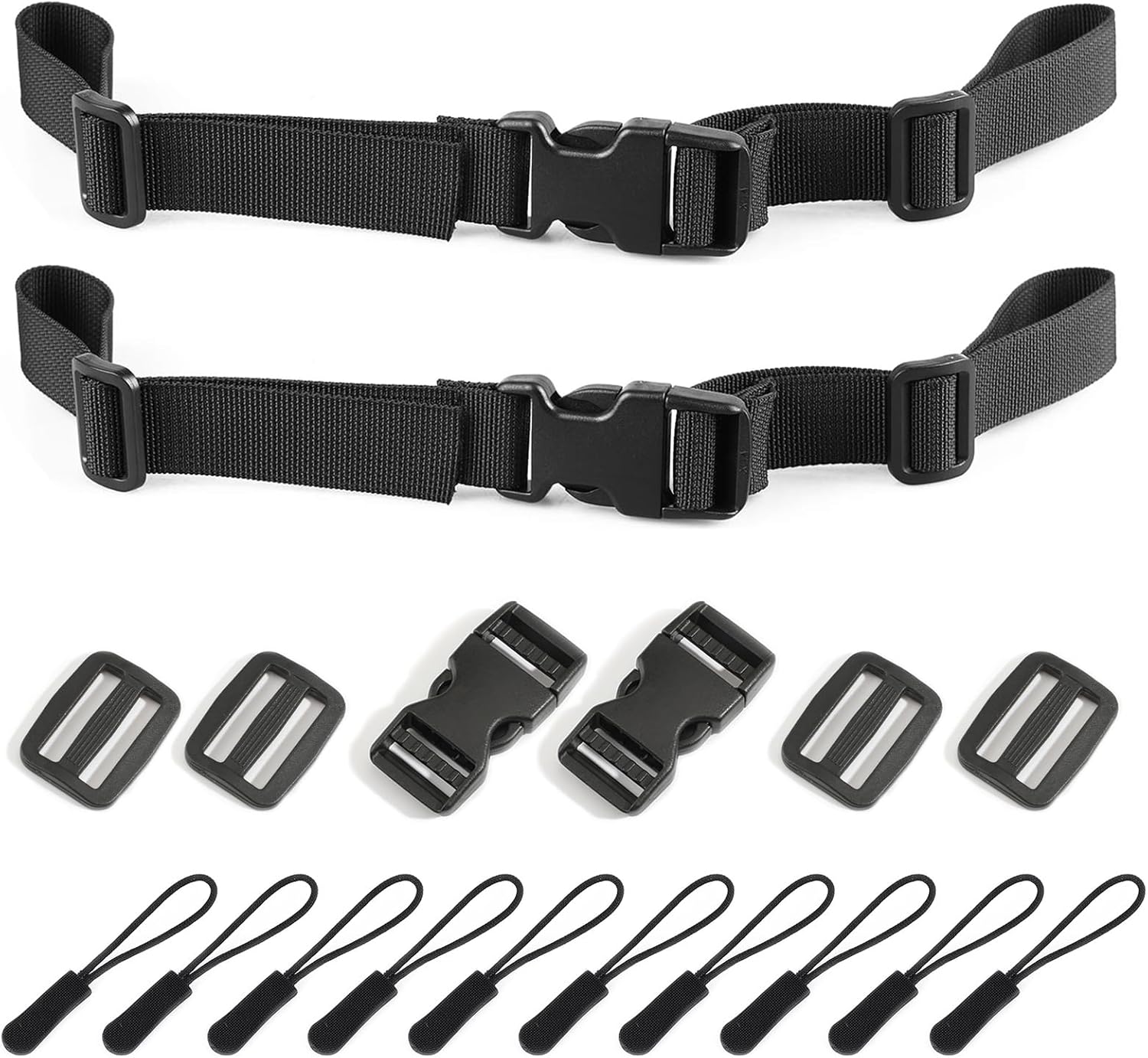 Backpack Chest Strap 2pcs Heavy Duty Adjustable Backpack