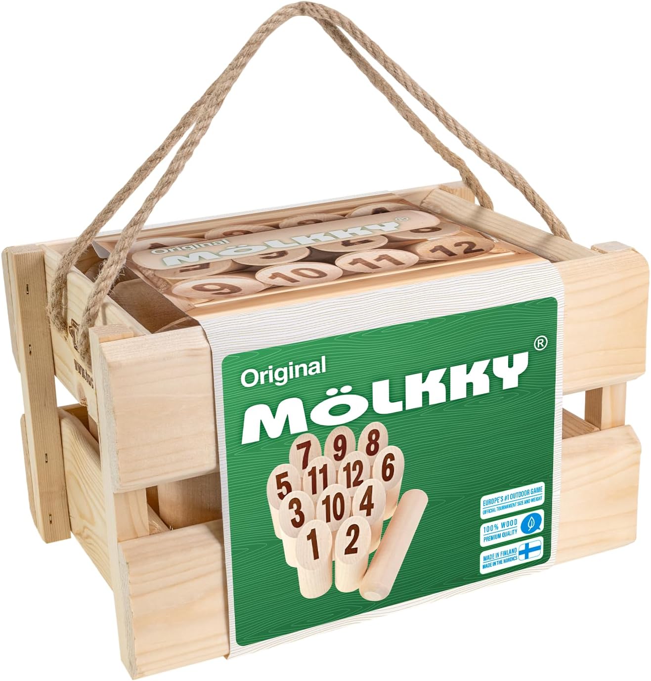 Mölkky Tactic in Wooden Crate