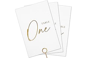 Wedding Table Numbers - Gold Table Numbers for Wedding