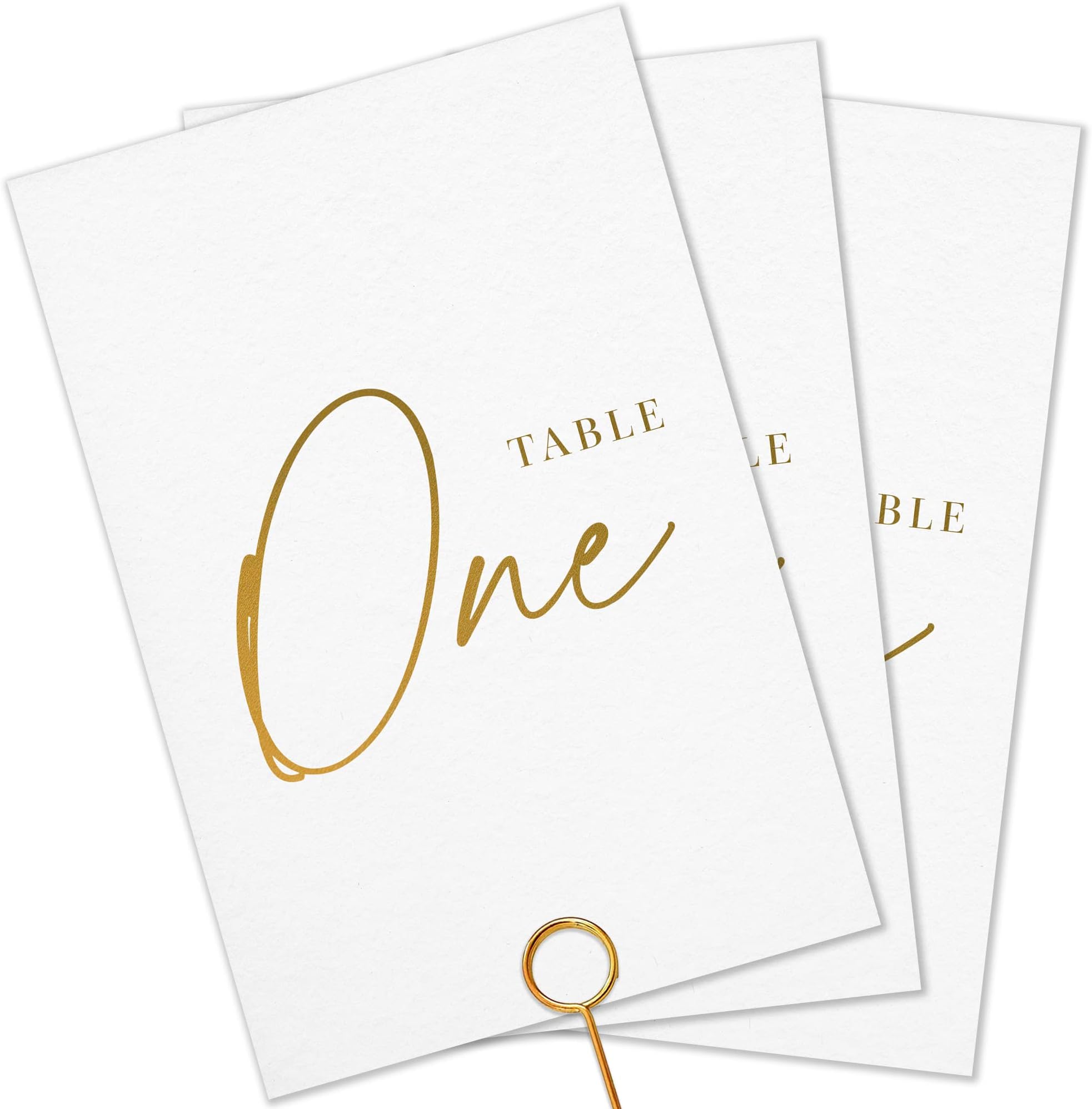 Wedding Table Numbers - Gold Table Numbers for Wedding Reception - Table Number Cards - Table Wedding Number Cards - Table Numbers 1-30 - 4x6 inches